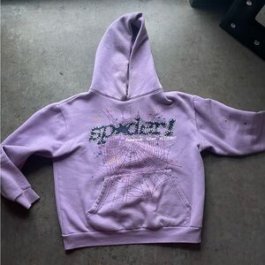 Spider Graphic Lavender Hoodie